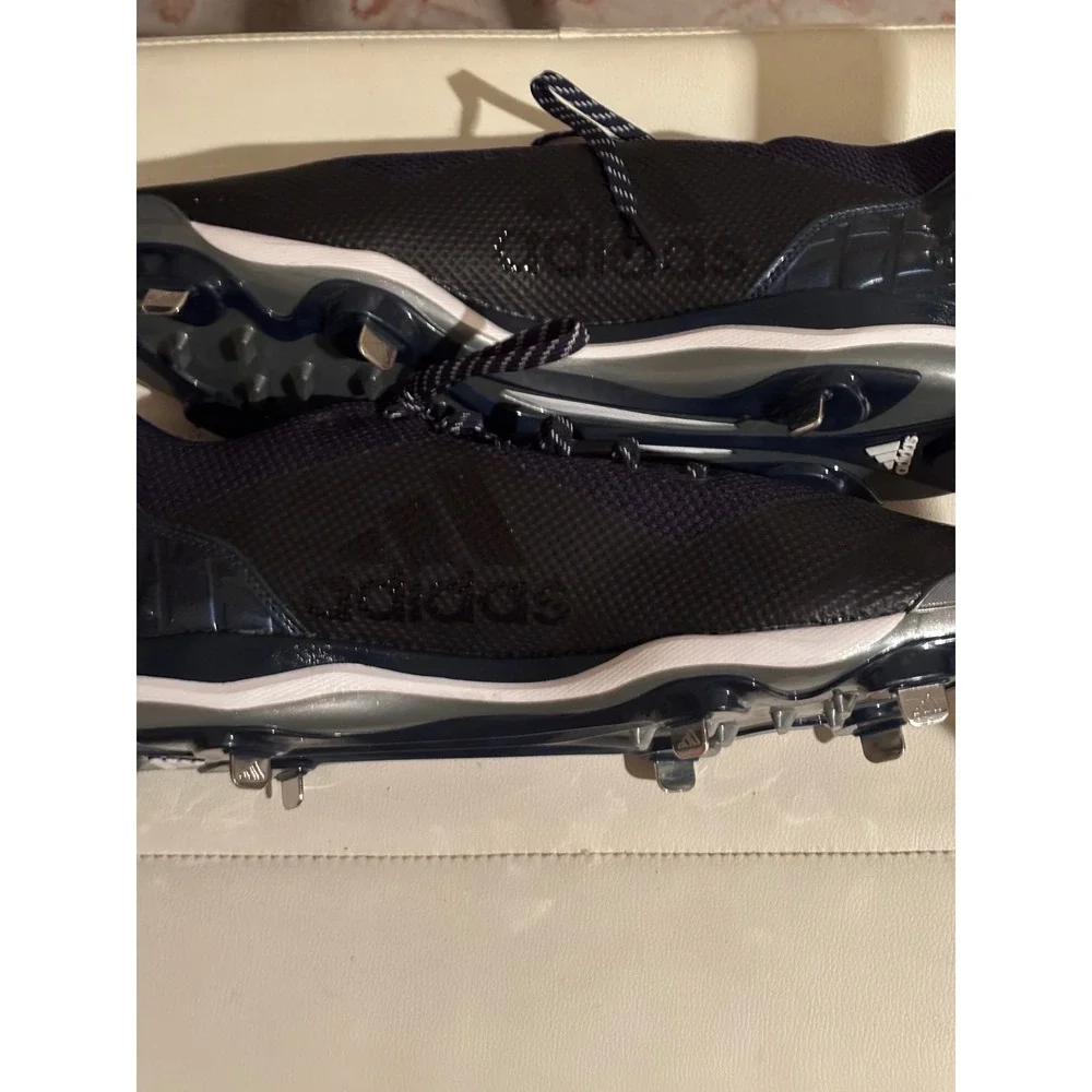Adidas Adizero Afterburner 7 Baseball Cleats Navy Silver Metal Spikes Men 17